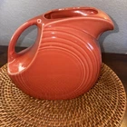 FIESTA Large Disk Pitcher Peony Pink Fiestaware Colorful 67 Oz Made in USA EUC