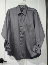 Arrow Grey Dress Shirt Men  s 18 1/2 XL