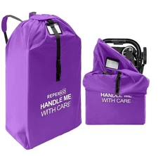 Reperkid Large Stroller Travel Bag Purple 47x24x15 Waterproof Fits Most Stroller