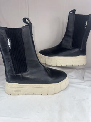 PUMA Mayze Stack Leather Chelsea winter Boots Size 7.5