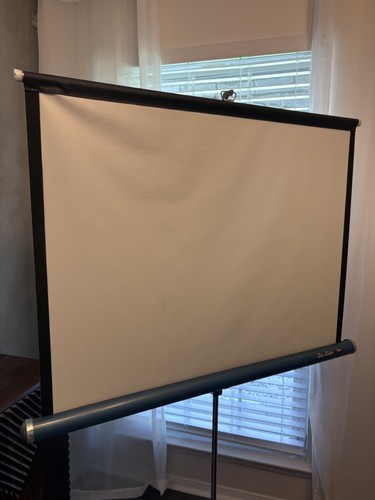 Vintage Da-Lite Silver Flyer Projector Screen With Original Box