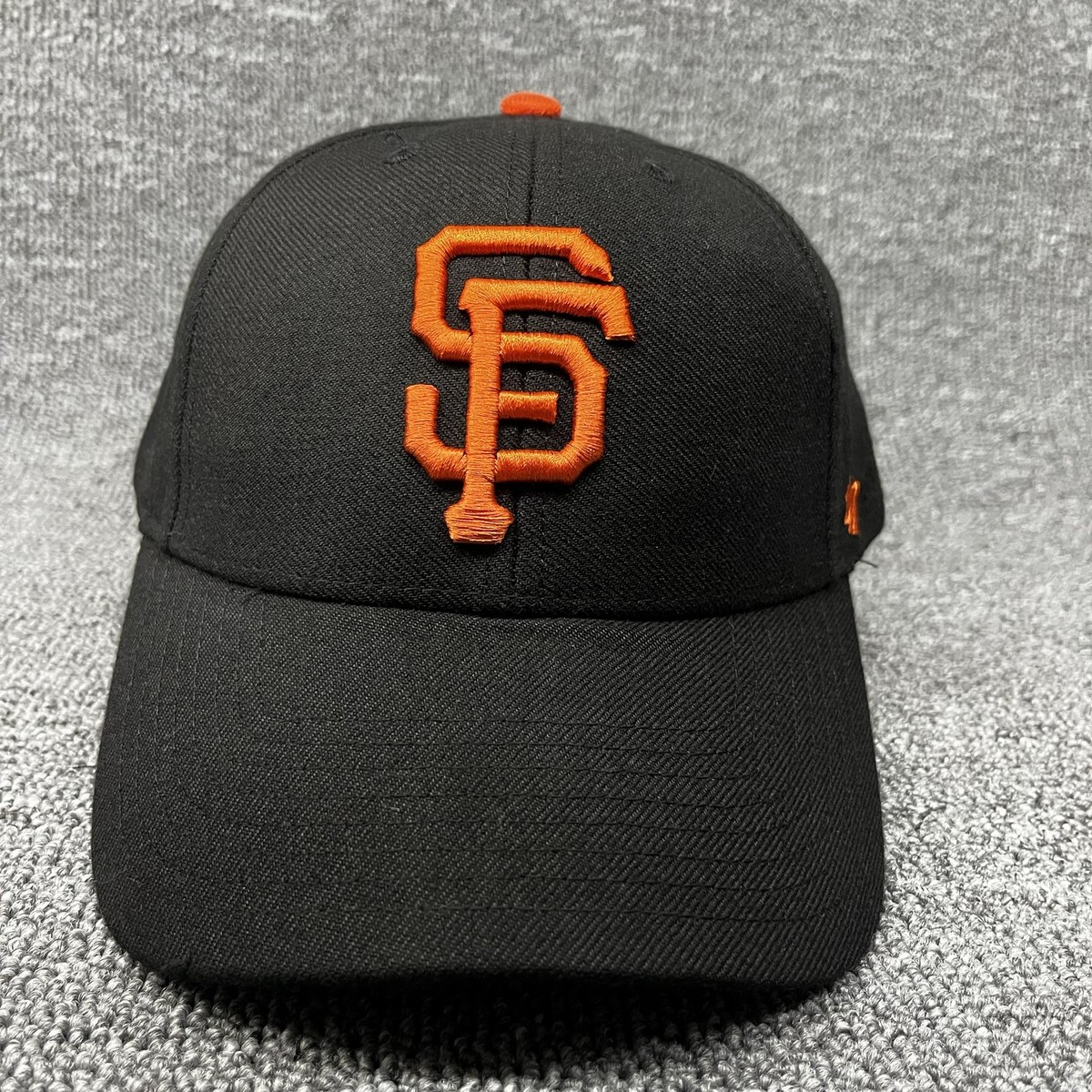 New '47 Brand San Francisco Giants Clean Up Adjustable Hat Black Orange Cap