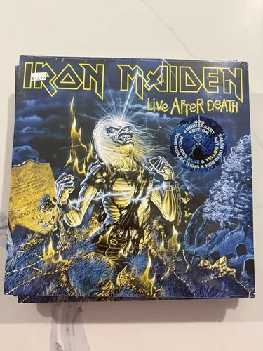 Iron Maiden Live After Death 40th Anniversary 2 LP 1 Blue 1 Yellow Vinyl SEALED