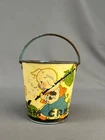 Ohio Art Tin Litho Farm Crest Sand Pail THREE PIGS By Fern Bisel c. 1930's