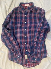   VTG LEVI'S LONG SLEEVE BUTTON-UP PEARL SNAP PLAID MEN'S SHIRT, VGC, SZ LARGE