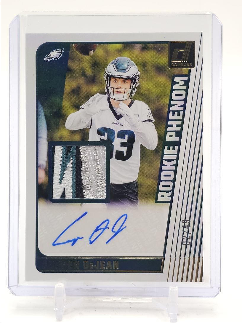 Cooper DeJean Panini Donruss Rookie Phenom Jersey Autographs #RJACDE Prime