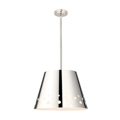 Z-Lite Katie 1 Light 18'' Chandelier, Polished Nickel - 6014-18PN