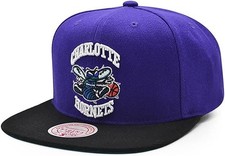 Mitchell & Ness Charlotte Hornets Vintage Viola Snapback Taglia Unica
