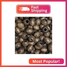 CraftySticks Round Wooden Beads, Brown, 200 Pack, 12mm