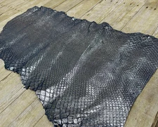 Silver Genuine Anaconda Snakeskin Leather hide snake skin python rattle boa 155