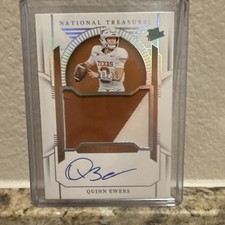 2024 National Treasures Collegiate - Quinn Ewers #87 Silver /39 (AU, MEM, RC)