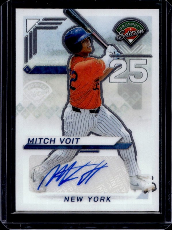 2025 Panini Prospect Edition Mitch Voit Holo Signatures Auto Autograph #20 Mets