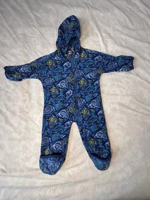 Vintage REI Polartec Kids Fleece Bunting Suit- NWT- Blue- 12months
