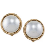 Lauren Ralph Lauren Two Tone Sphere Huggie Earrings, .75" Diameter NEW $32.00