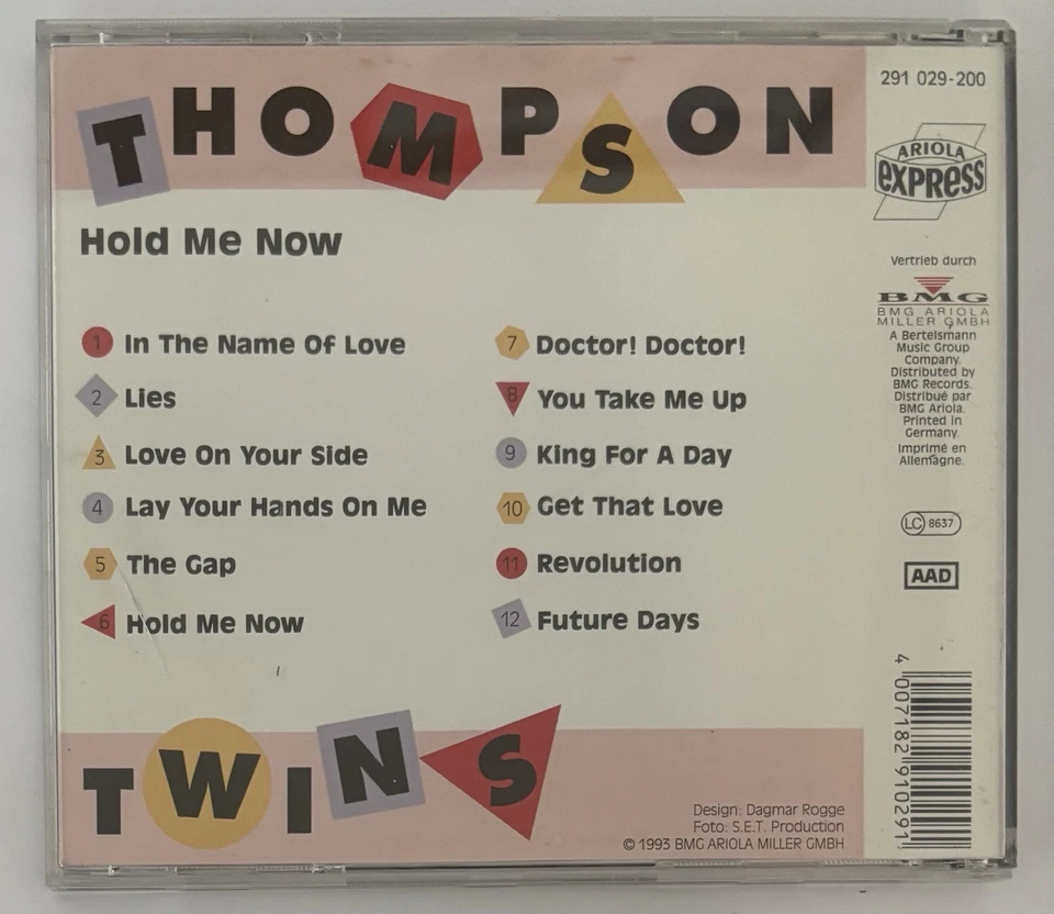 Thompson Twins - Hold me now - Original 1993 ARIOLA EXPRESS CD mit allen Hits - Bild 3 von 3