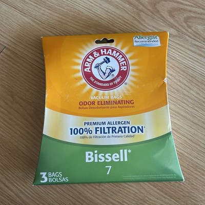 NEW Arm & Hammer Vacuum Odor Eliminating Bags Bissell 7 3 Bags Packet 