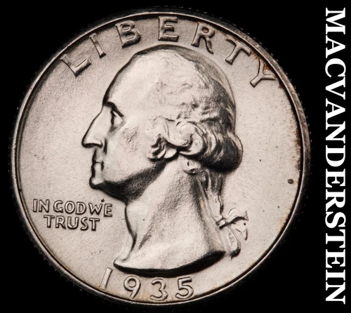 1935-S Washington Quarter- Silver Semi-Key Gem Brilliant Uncirculated  #i4364