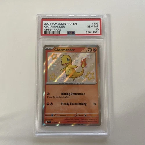 PSA 10 Charmander shiny rare 109/090 Pokémon S&V:Paldean Fates