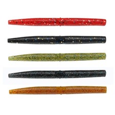 30Pcs Soft Earthworm Fishing Lures Soft PVC Baits Elastic Soft Noodles