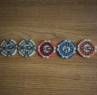 DC Comics Batman Bruce Wayne Casino Poker Chips from SDCC lot $1 $1 $5 $10 $50