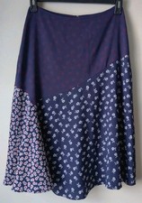 Talbots Skirt Women's Size 4P Patchwork Floral Print A-Line Flared Lined Flouncy