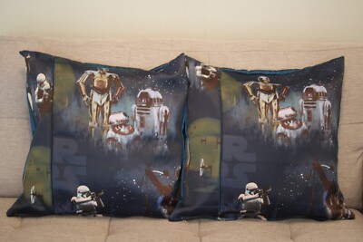 Kissenbezug Handarbeit 2 x 20 x 20 cm Polyester Paspel Star Wars Figuren