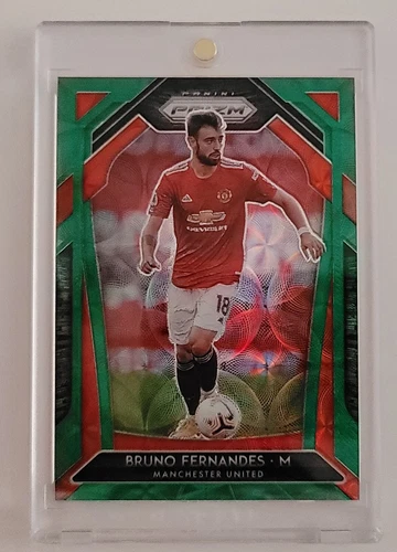 2020-21 Panini Prizm Premier League Base Choice Green #12 Bruno Fernandes /9