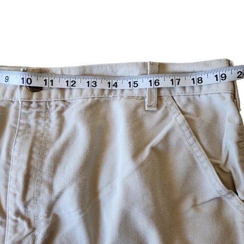 Carhartt Carpenter Work Pants Beige 100% Cotton Denim Straight Leg 40 X 30 - Picture 8 of 9