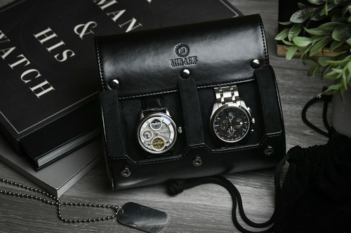 Watch Travel Case Leather Watch Case For Men Travel Watch Roll Case (VARIATIONS) - Picture 146 of 440