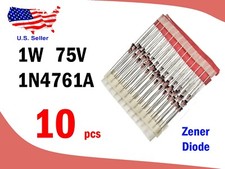 1W 75.0V ZENER DIODE 1N4761A 10 pcs - Free  Fast shipping