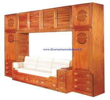 Occasione del mese cameretta a ponte stile marina completa in mogano made italy