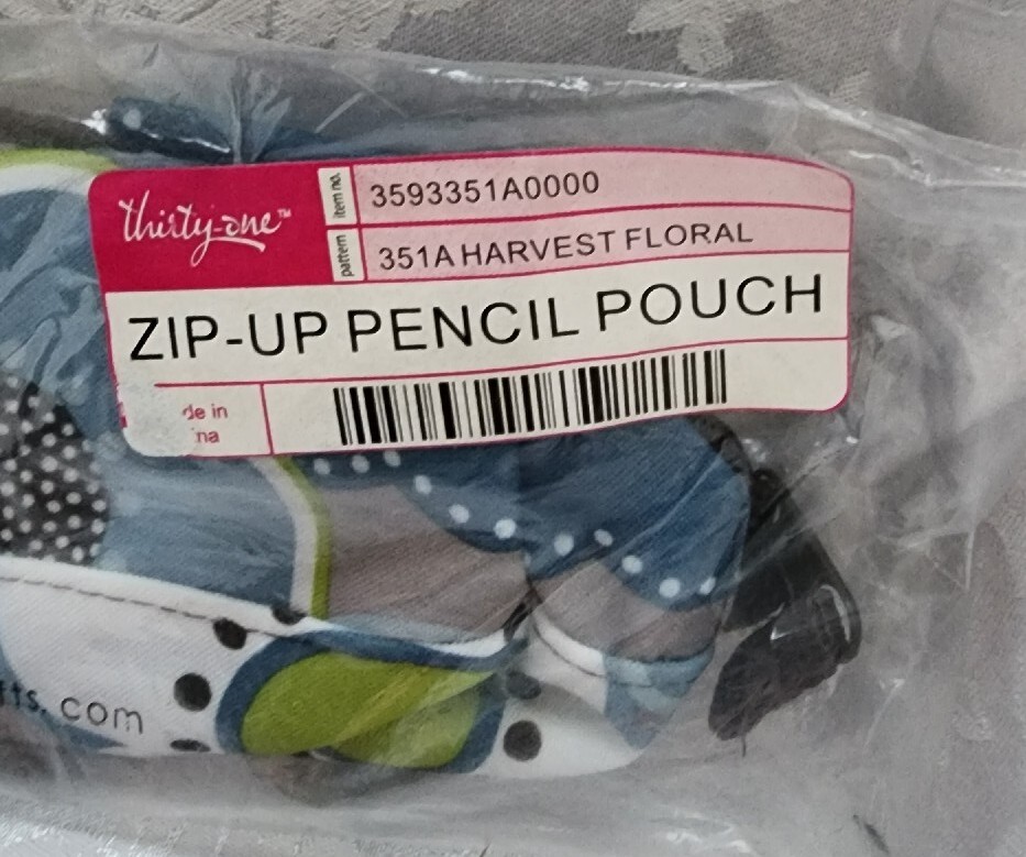 NWT 31 THIRTY ONE ZIP UP PENCIL POUCH HARVEST FLORAL