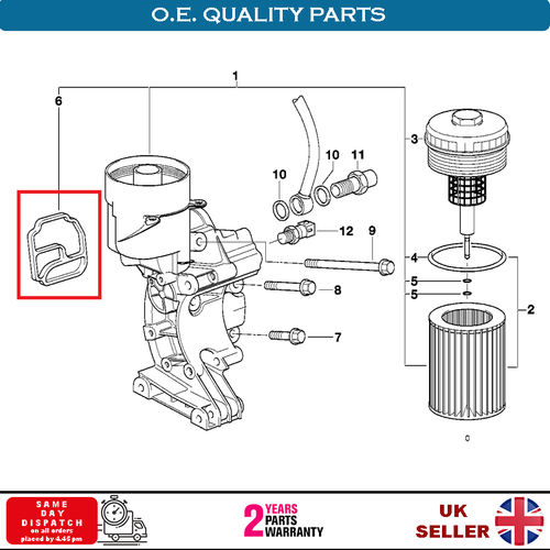 genuine Oil Filter Housing Gasket Seal 11421719855 For 3 5 7 Series X3
