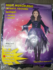 girls NEW NIP HALLOWEEN WITCH COSTUME size 4/6 DRESS HEADBAND black purple cute