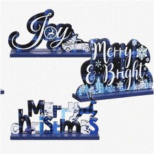 Winter Joy Wooden Table Signs - Festive Snowman Party Decorations for Holiday Di