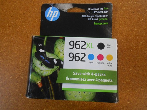 GENUINE 4-PACK HP 962XL BLACK & 962 COLOR INK (JULY 2025)