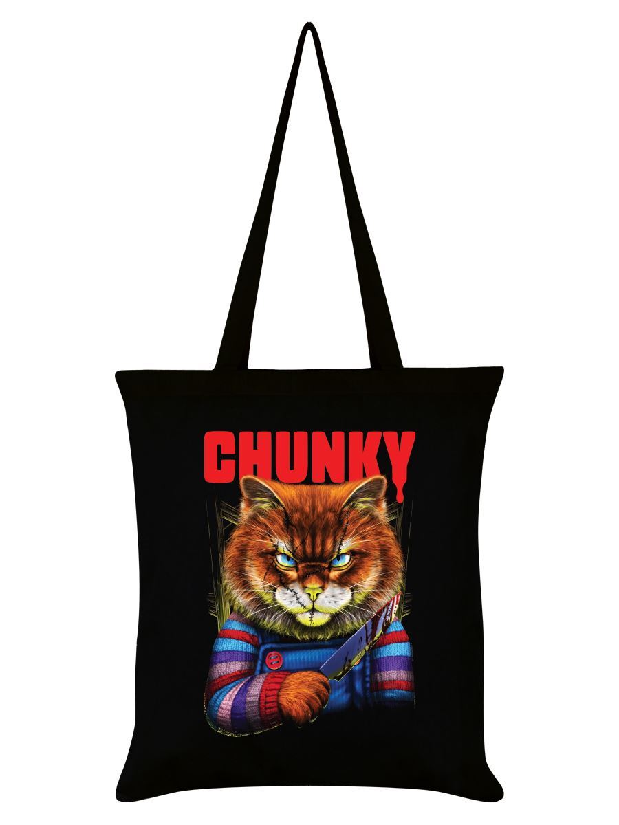Horror Cats Chunky Black Tote Bag