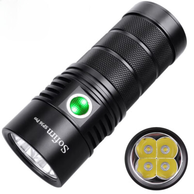 SP36 Pro 8000lm Powerful LED Flashlight 4*SST40 USB C Rechargeable 18650 Torch