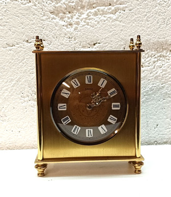 Kienzle Automatic Tischuhr messing 70er Jahre made in Germany