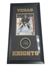 Las Vegas hockey team's goalie M.Andre , Fleury action shot Custom Shadowbox