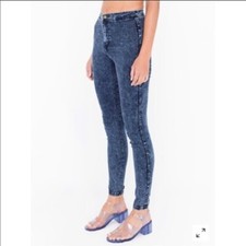 American Apparel High Waist Acid Wash Legging Jean Size S