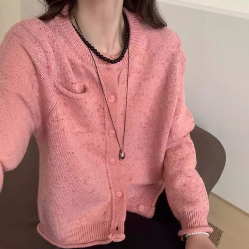 Women Knitted Cardigan Jacket New Korean Loose Casual Button Sweater Knitted Top