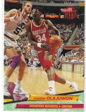 1992-93 FLEER ULTRA #72 HAKEEM OLAJUWON HOUSTON ROCKETS 2 TIME FINALS MVP CHAMP