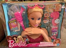 barbie crimp and curl styling head
