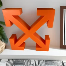 Trendy Off-White Style Streetwear Hypebeast Decor 4", 6", or 8"- Free Shipping