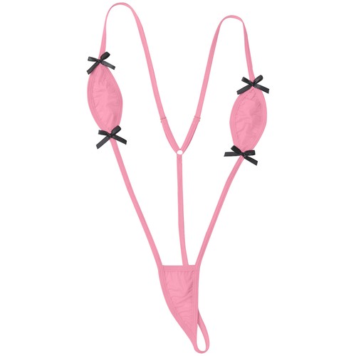 Womens Monokini Cute Bow Bodysuit Quick-drying Swimsuit One Piece Nightwear - Picture 29 of 97