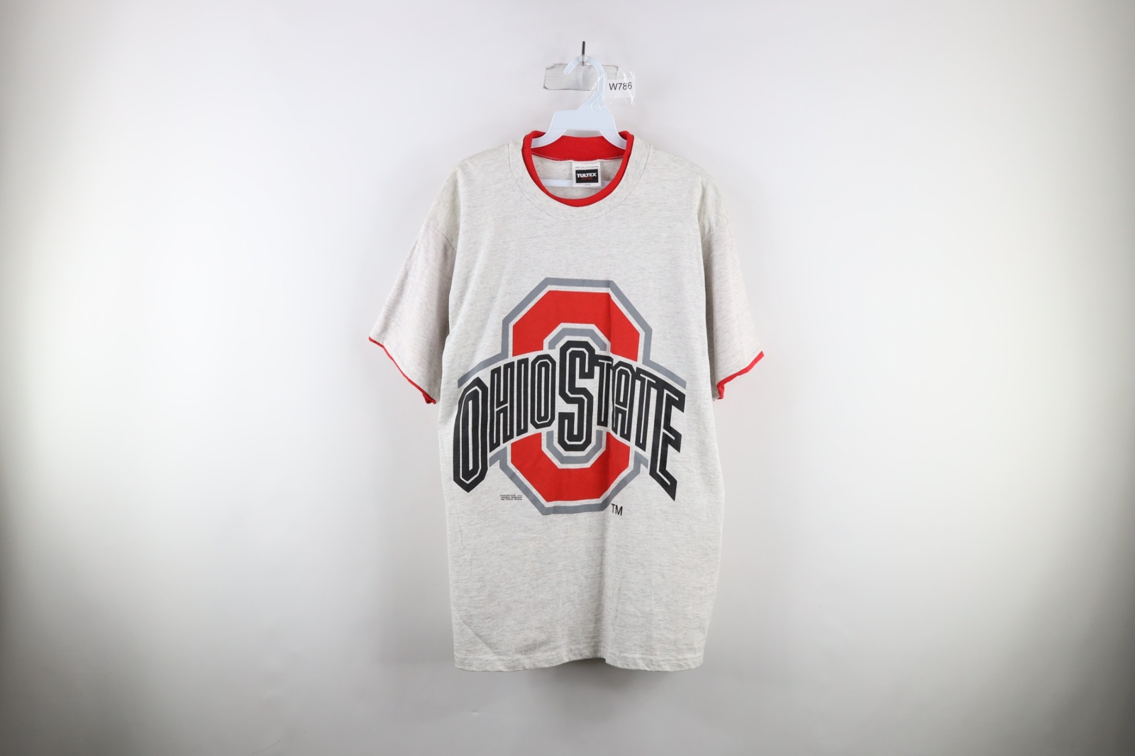 ALTRA T shirt uomo vintage anni 90 grande logo grande incisione Ohio State University grigia USA