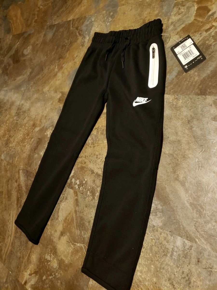 NEW Nike Tech Fleece Pants GIRLS SIZE 6X Sportswear BLACK WHITE 6