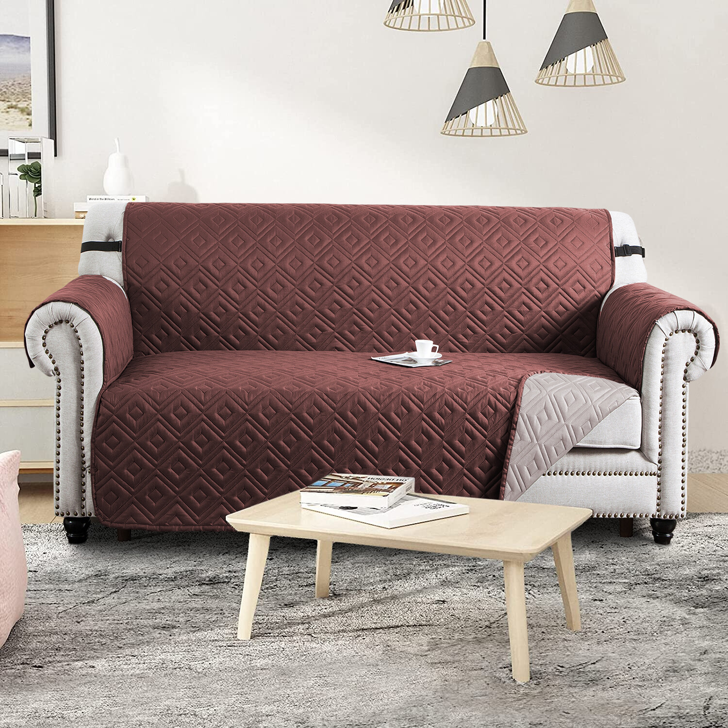 Waterproof Sofa Slip Covers Reversible Couch Covers Pet Protector Sofa