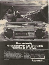 Vintage Print Ad Panasonic Platinum Series AM/FM Stereo Cassette Recorder 1985